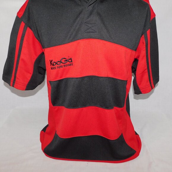 Kooga Made for Rugby Gear Mens XL Red Black Rugby Jersey Shirt Polo - Picture 3 of 12